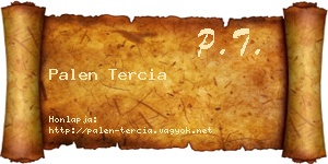 Palen Tercia névjegykártya